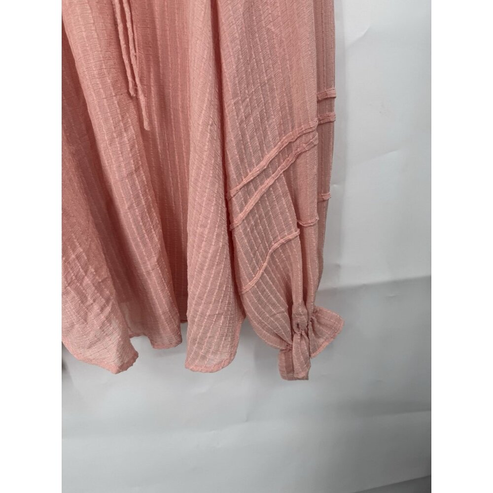 Free People Out Of Town Boho Peasant Swing Top Women L Pink Peasant Prairie - Picture 9 of 11